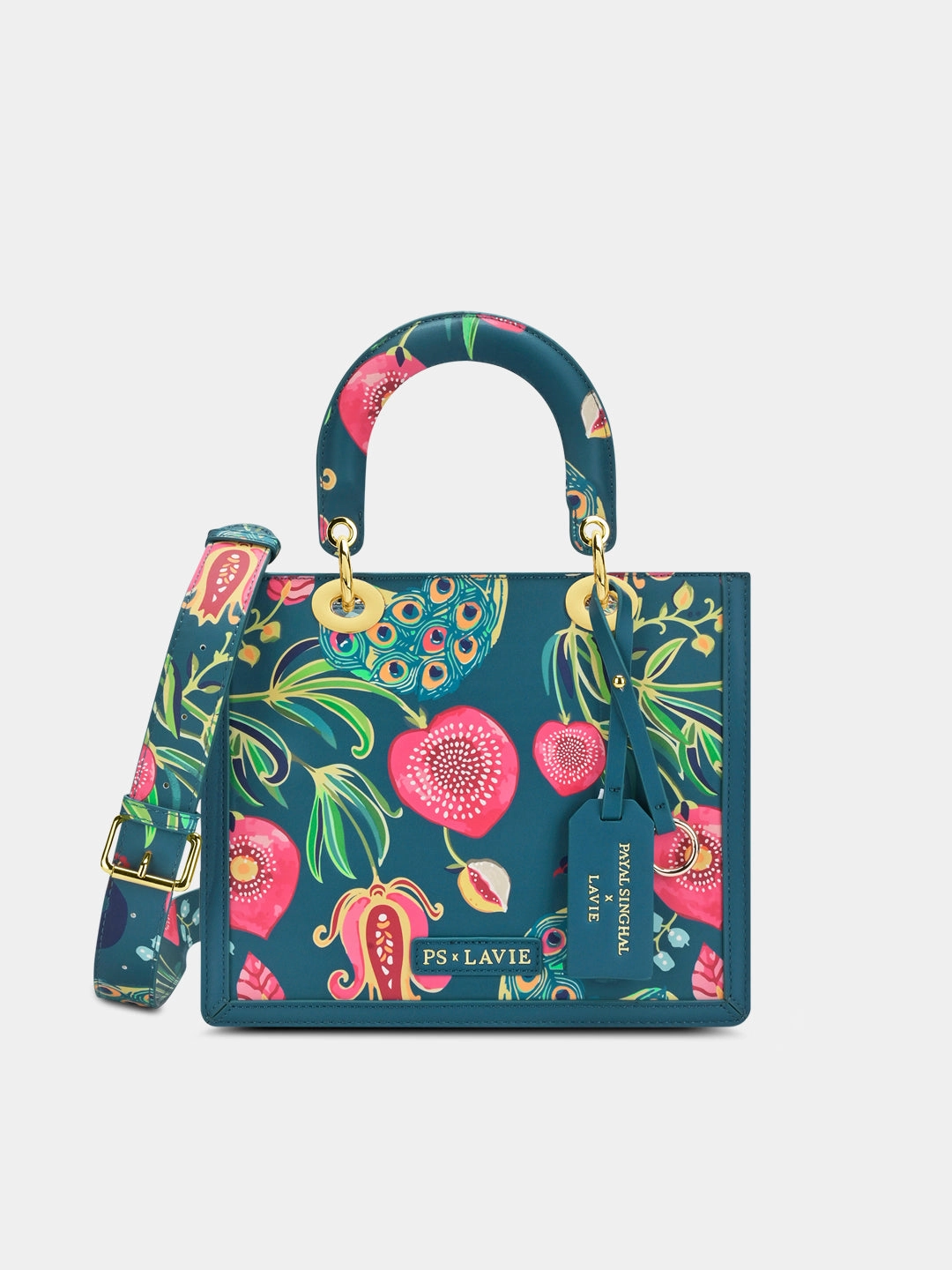 Saras Print Small Box Satchel Bag