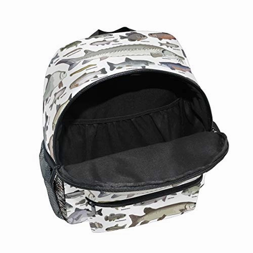 Sea Fish Pattern Backpack for Girl Boy Preschool School Bag Children Mini Travel Daypack Primary School Students Bookbag