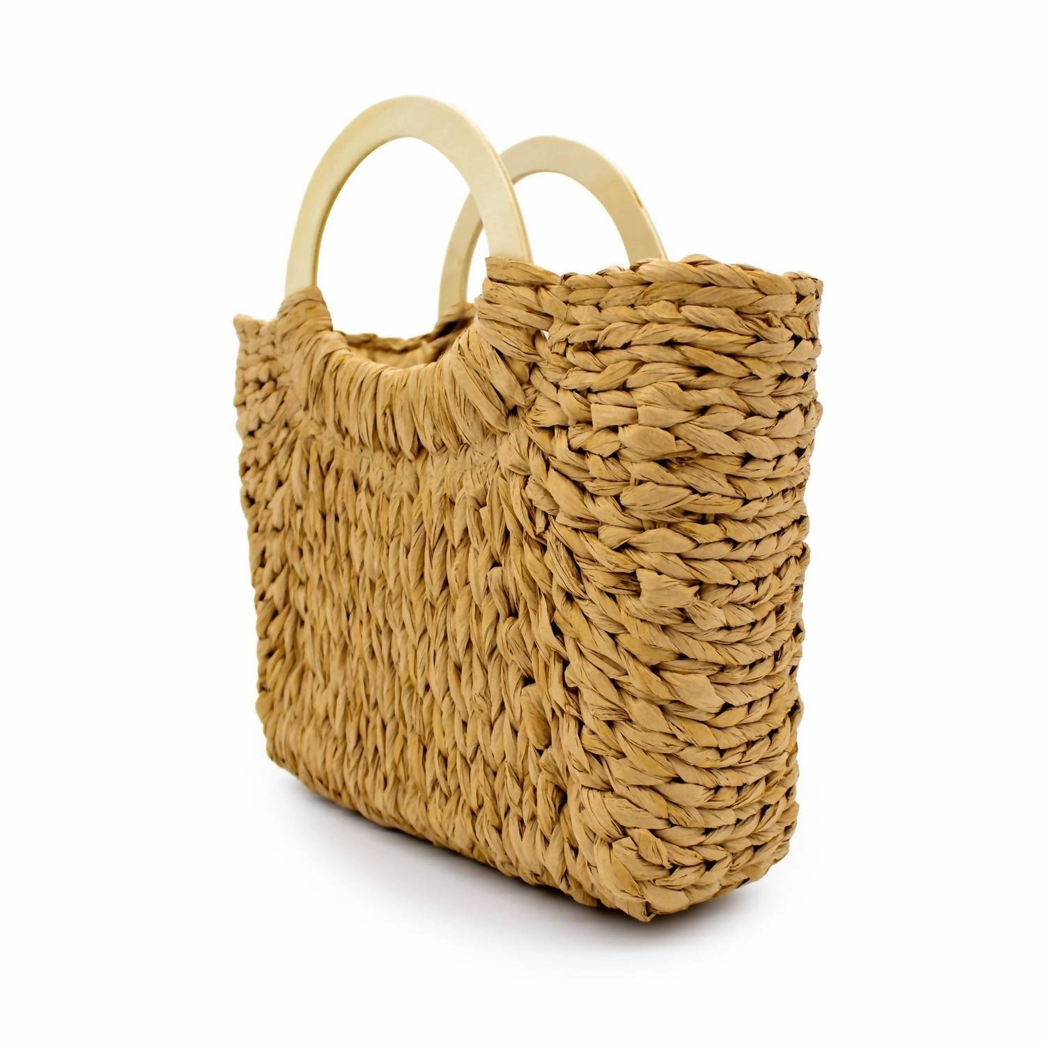 Seaside Straw Tote In Brown
