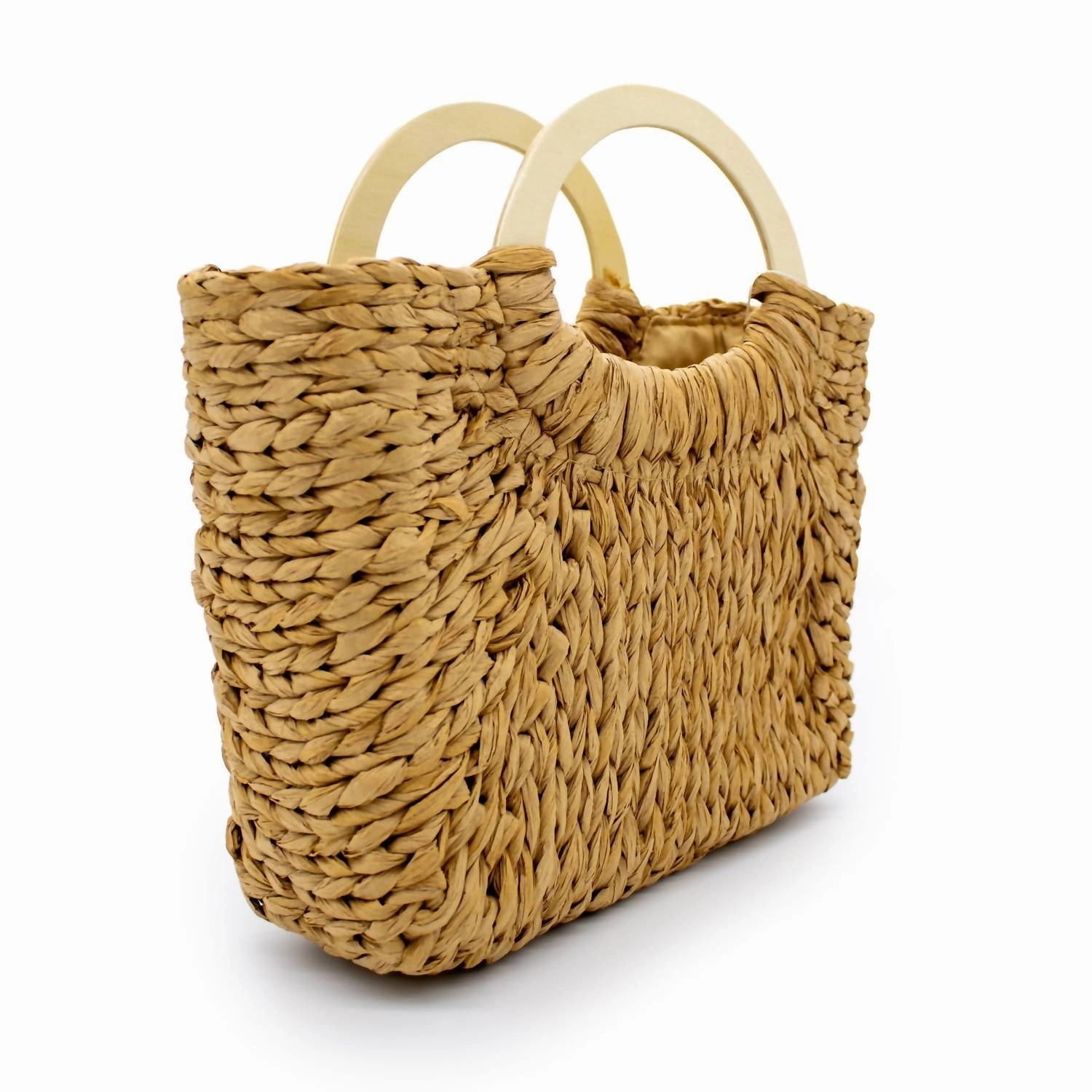 Seaside Straw Tote In Brown