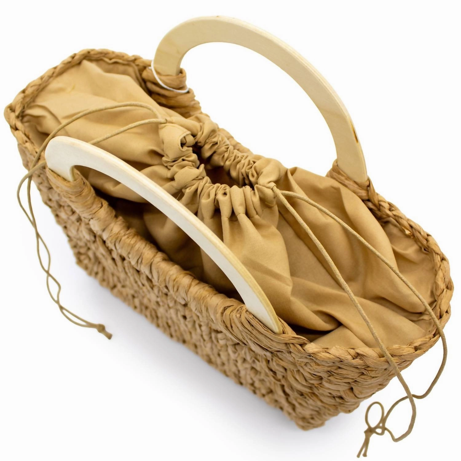 Seaside Straw Tote In Brown
