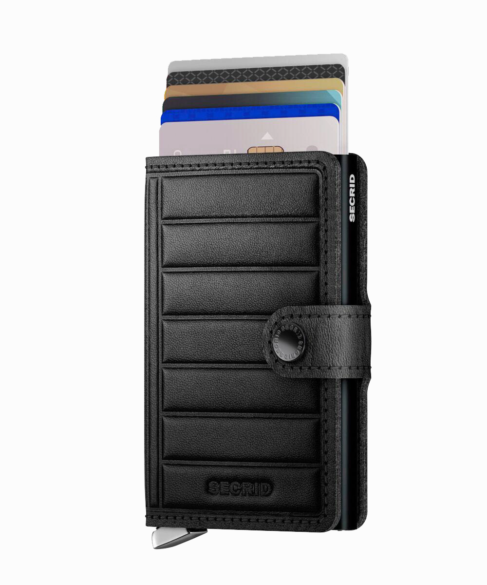 SECRID - Premium Miniwallet Emboss Lines Black