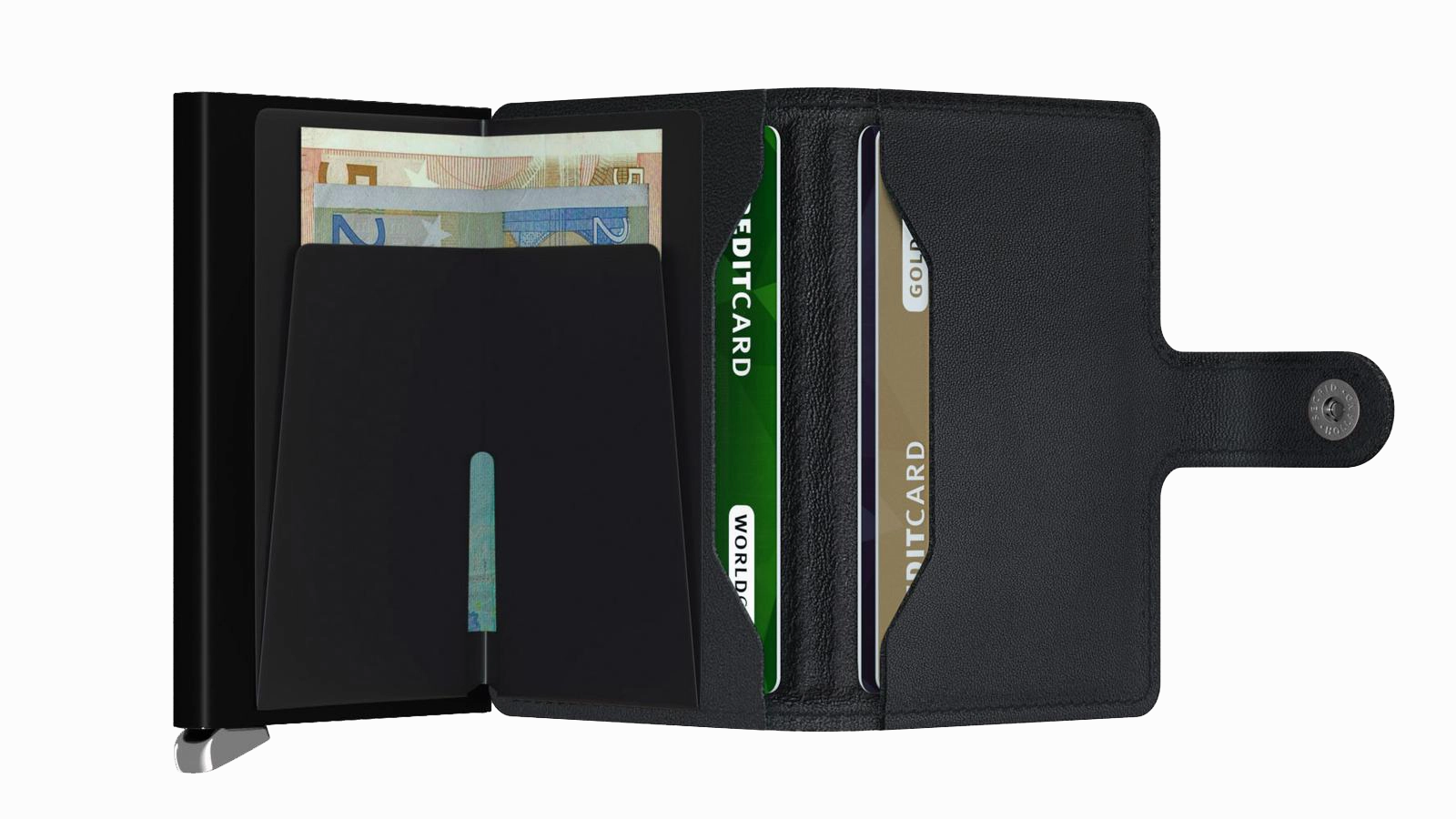 SECRID - Premium Miniwallet Emboss Lines Black