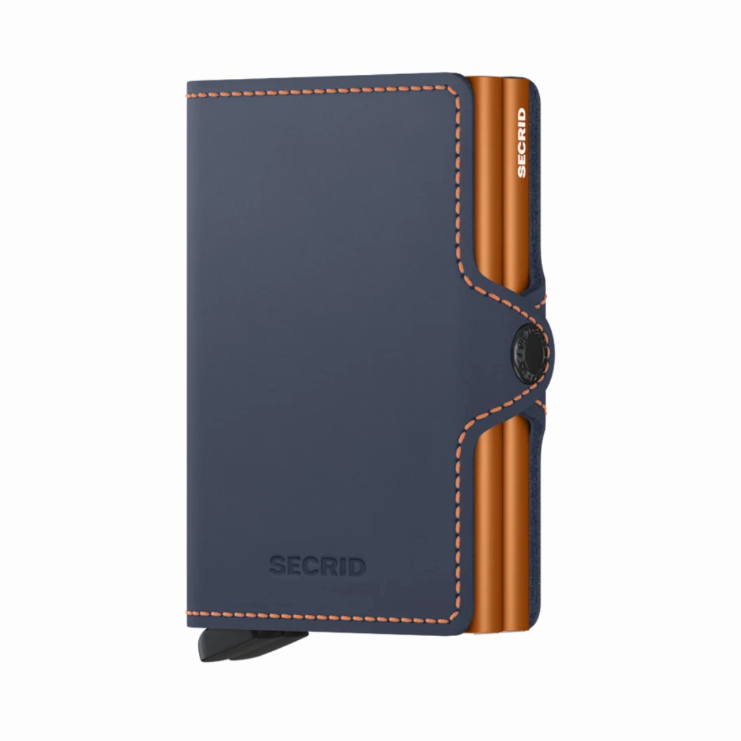 SECRID - Twinwallet Matte Night Blue & Orange