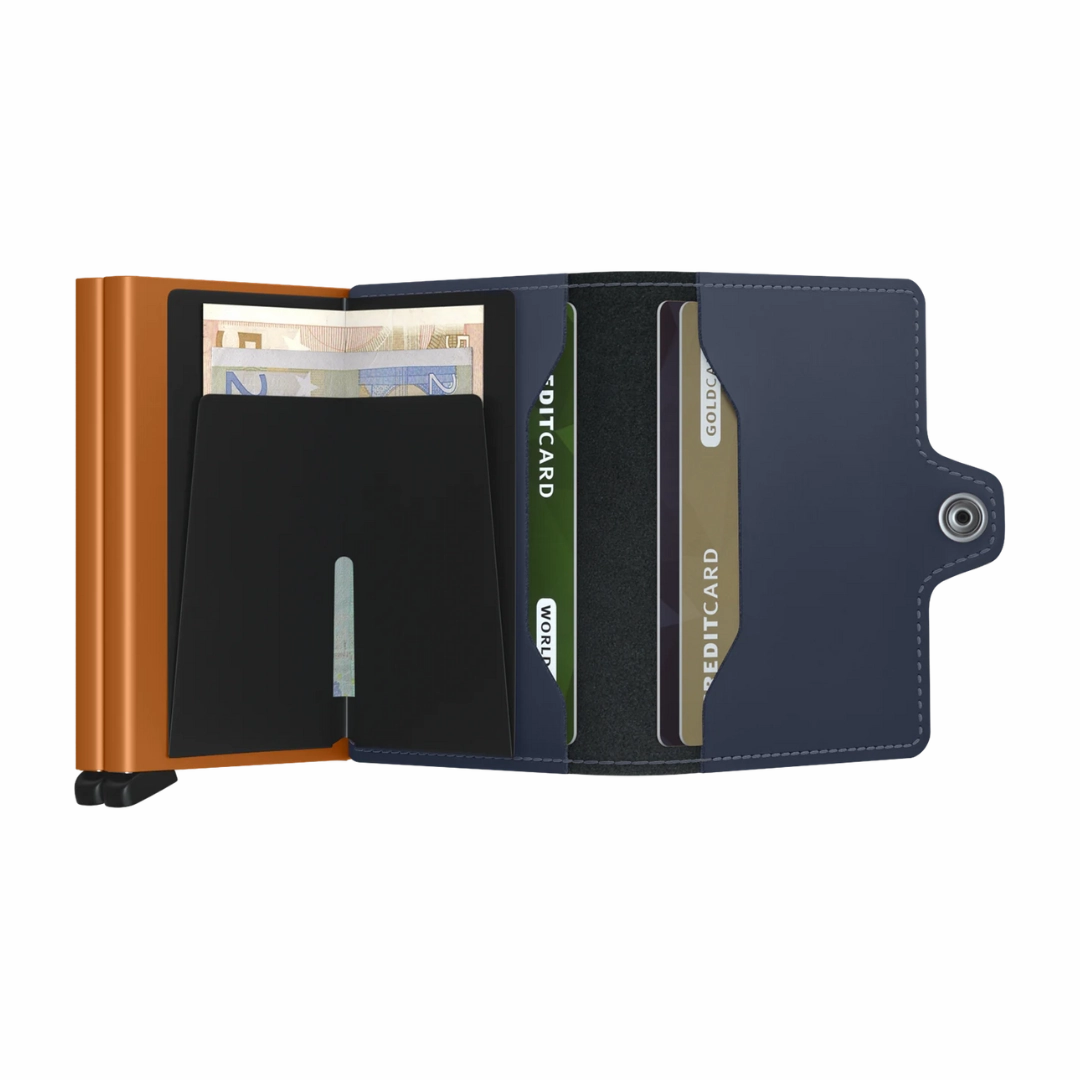 SECRID - Twinwallet Matte Night Blue & Orange