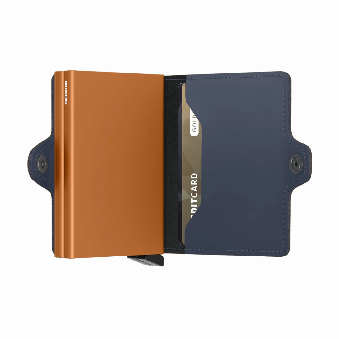 SECRID - Twinwallet Matte Night Blue & Orange