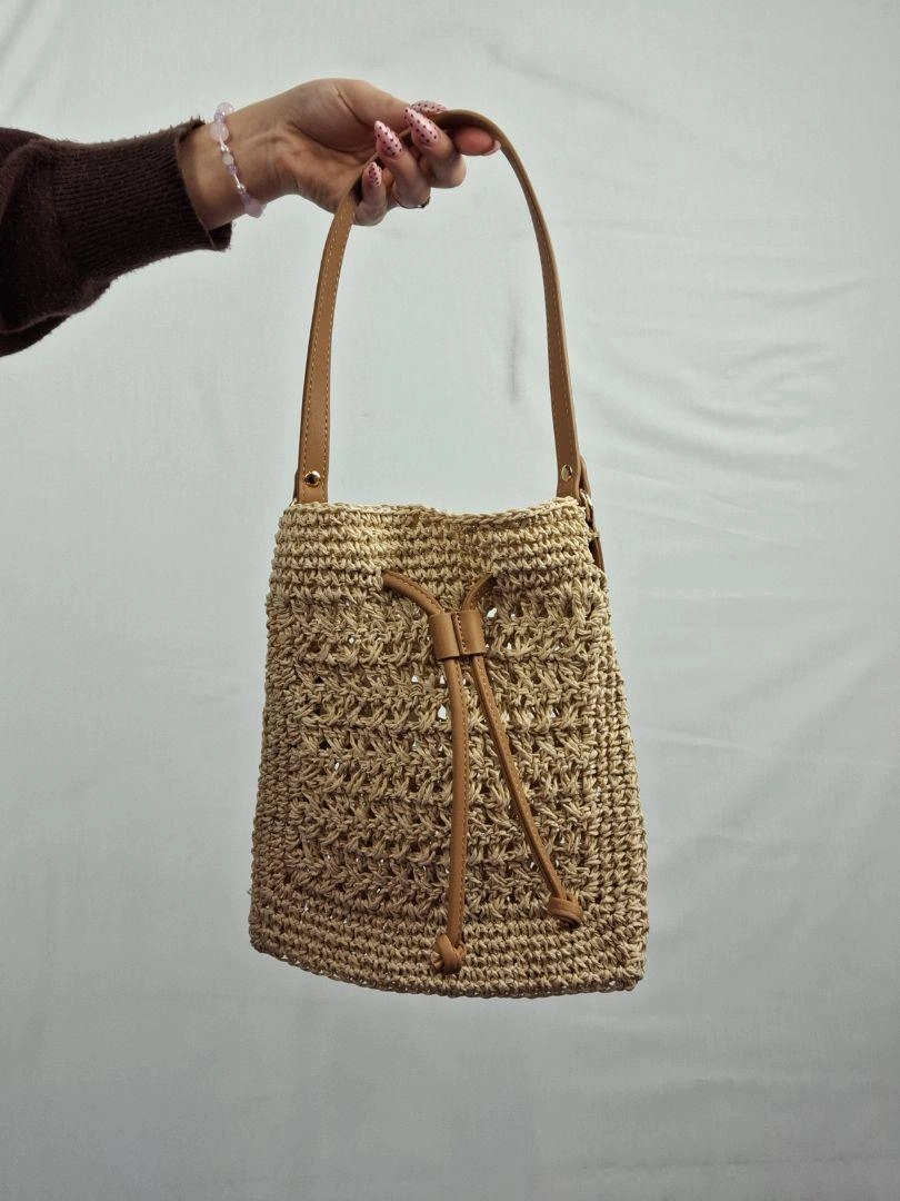 Seed Natural Crochet Shoulder Bag