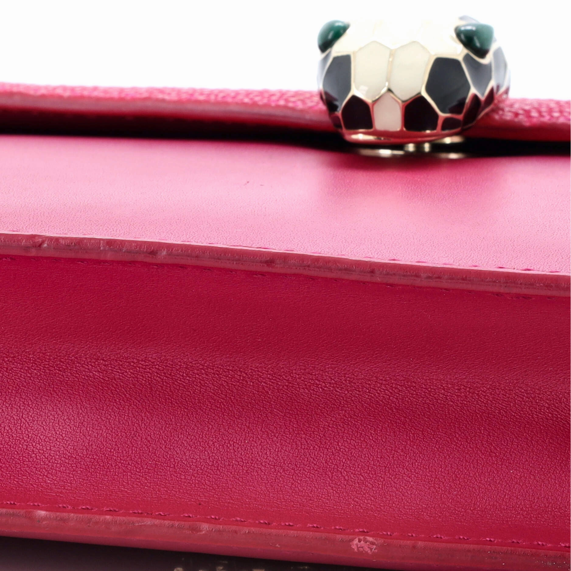 Serpenti Forever Square Shoulder Bag Leather and Stingray Small