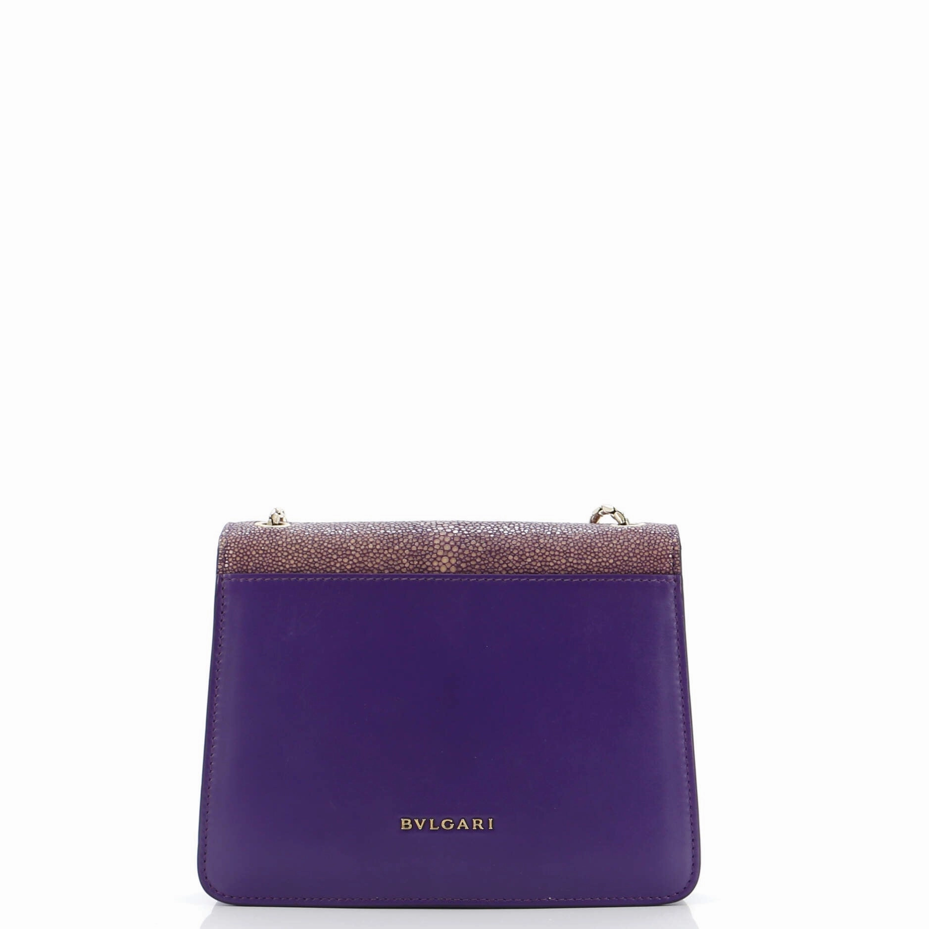 Serpenti Forever Square Shoulder Bag Leather and Stingray Small