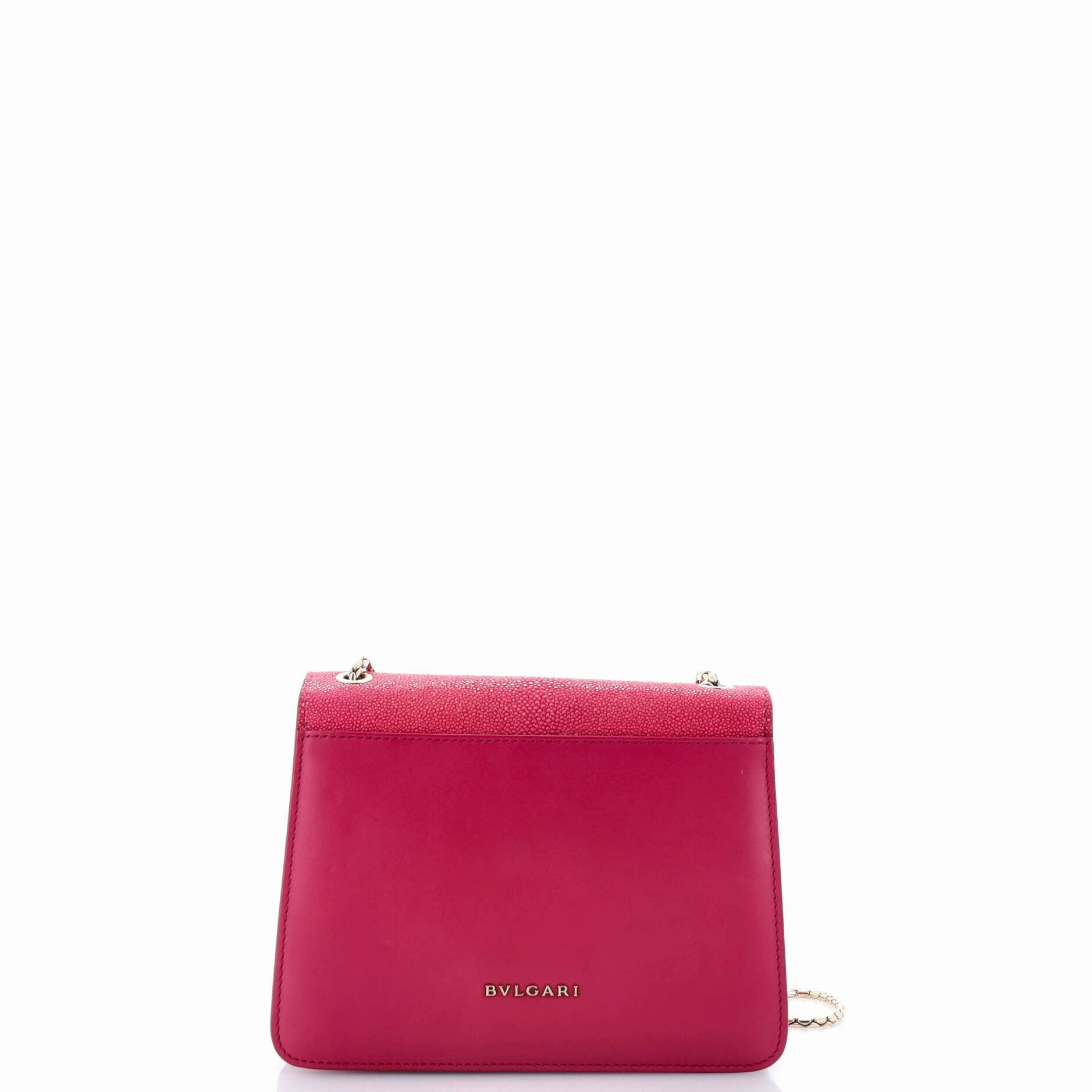 Serpenti Forever Square Shoulder Bag Leather and Stingray Small