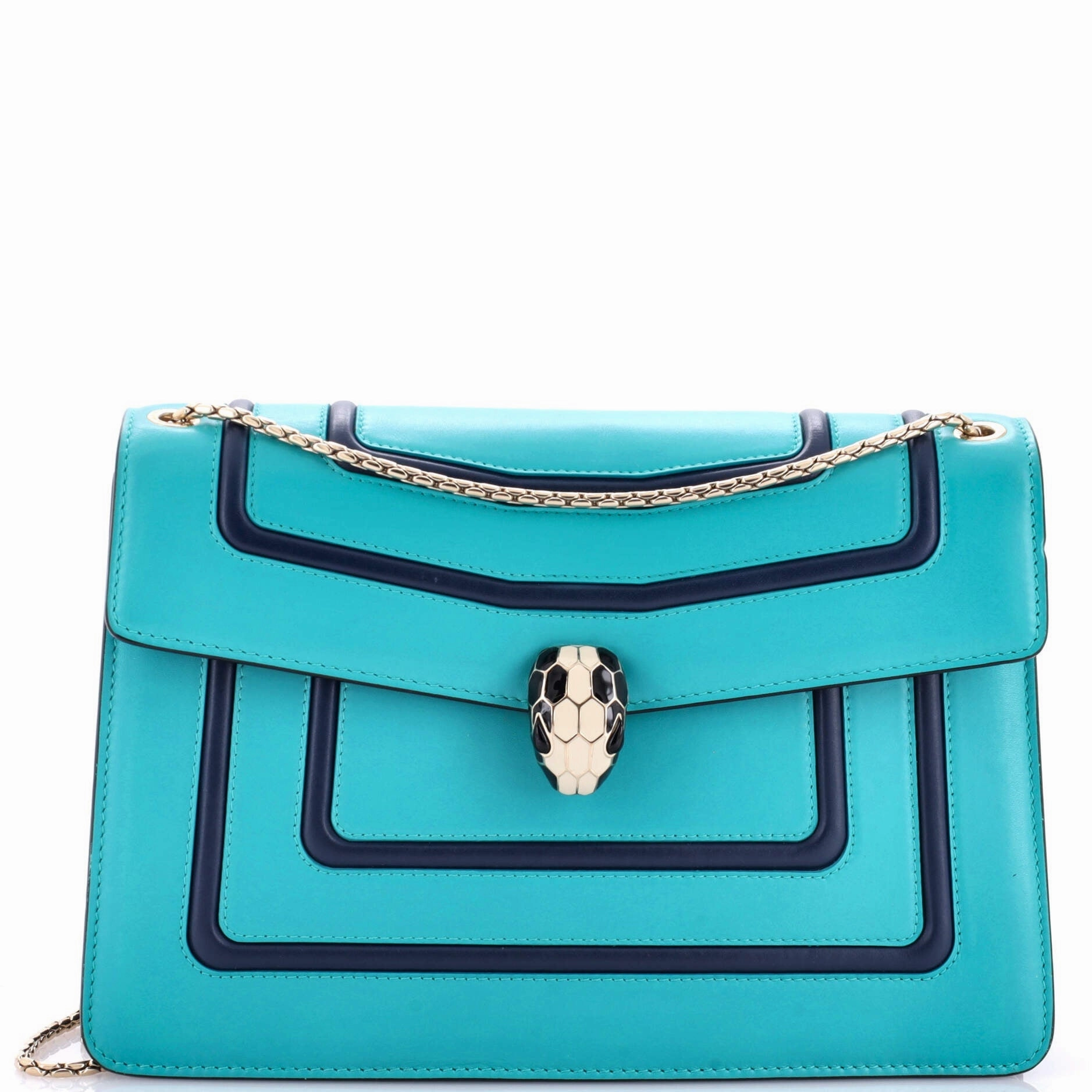 Serpenti Forever Square Shoulder Bag Leather Medium