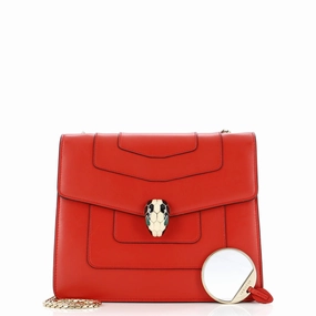 Serpenti Forever Square Shoulder Bag Leather Medium