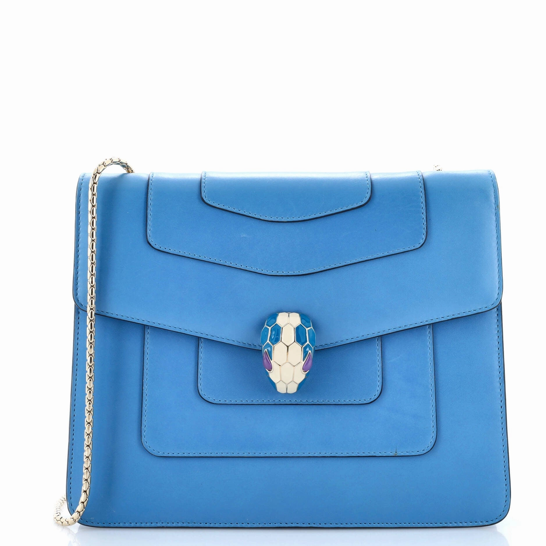 Serpenti Forever Square Shoulder Bag Leather Medium
