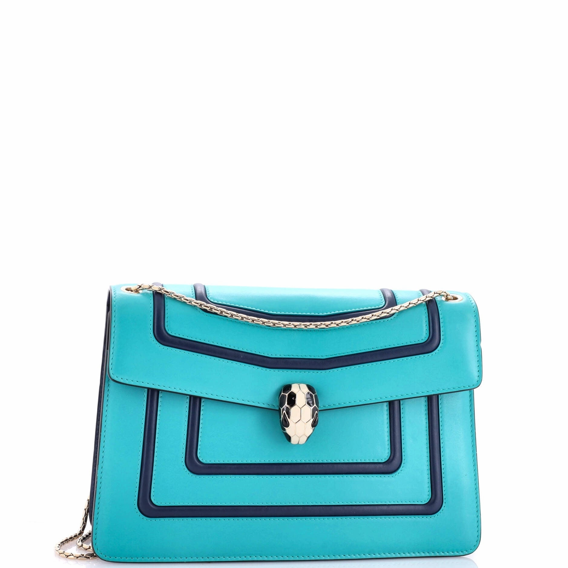 Serpenti Forever Square Shoulder Bag Leather Medium