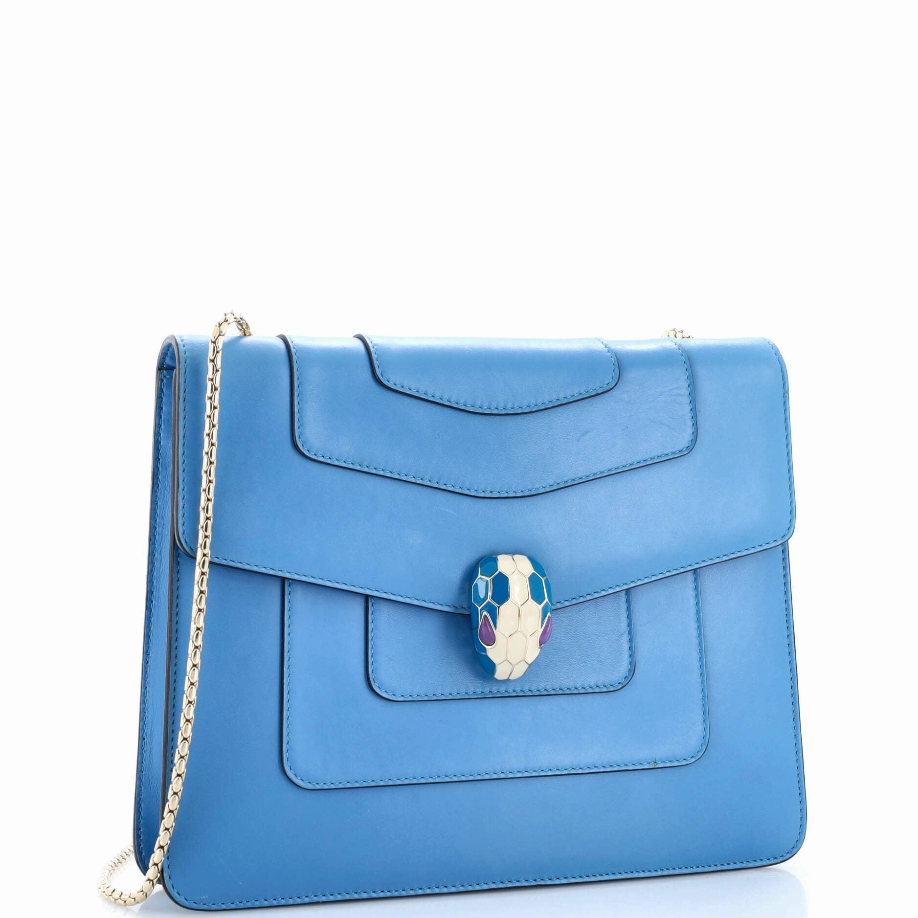 Serpenti Forever Square Shoulder Bag Leather Medium