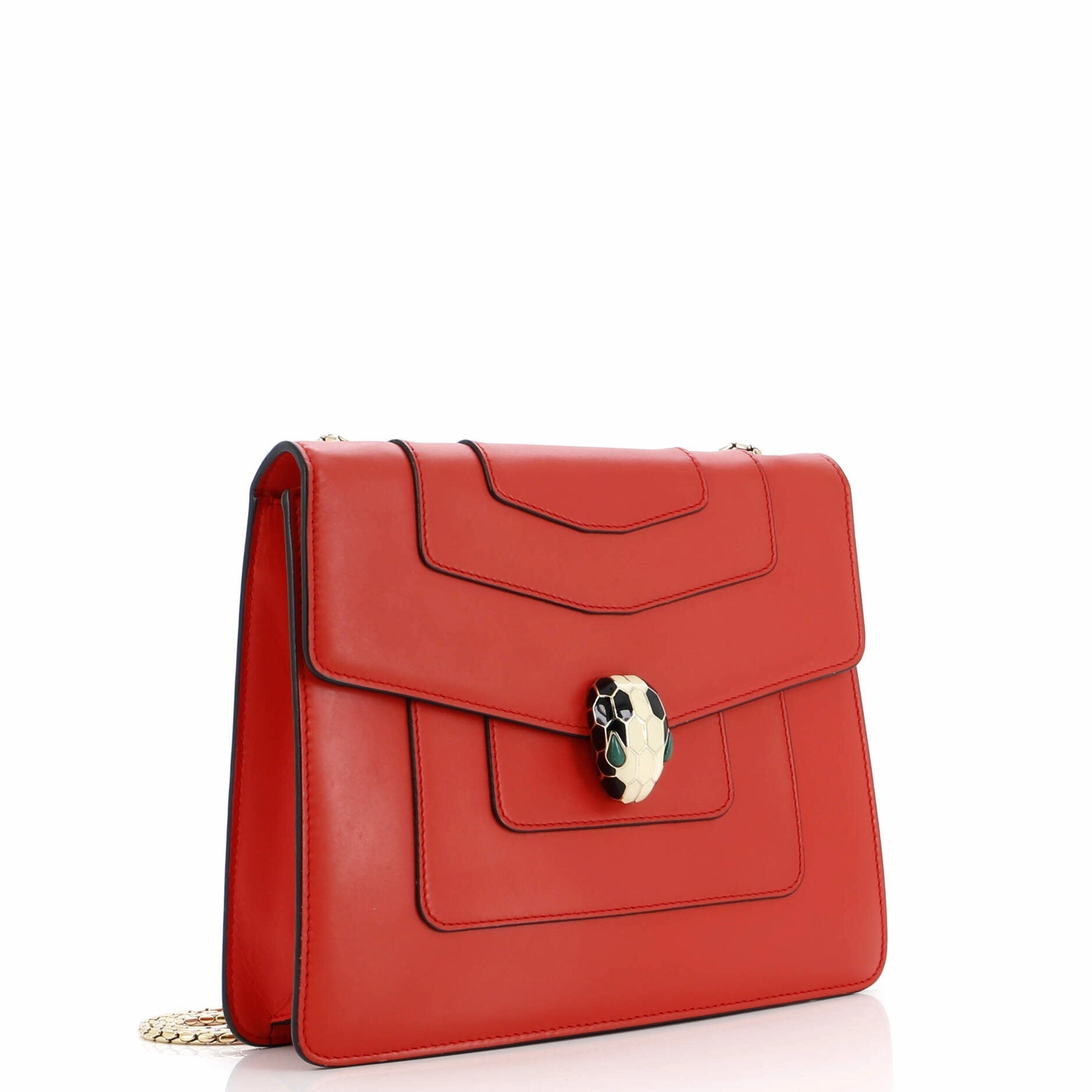 Serpenti Forever Square Shoulder Bag Leather Medium