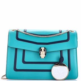 Serpenti Forever Square Shoulder Bag Leather Medium