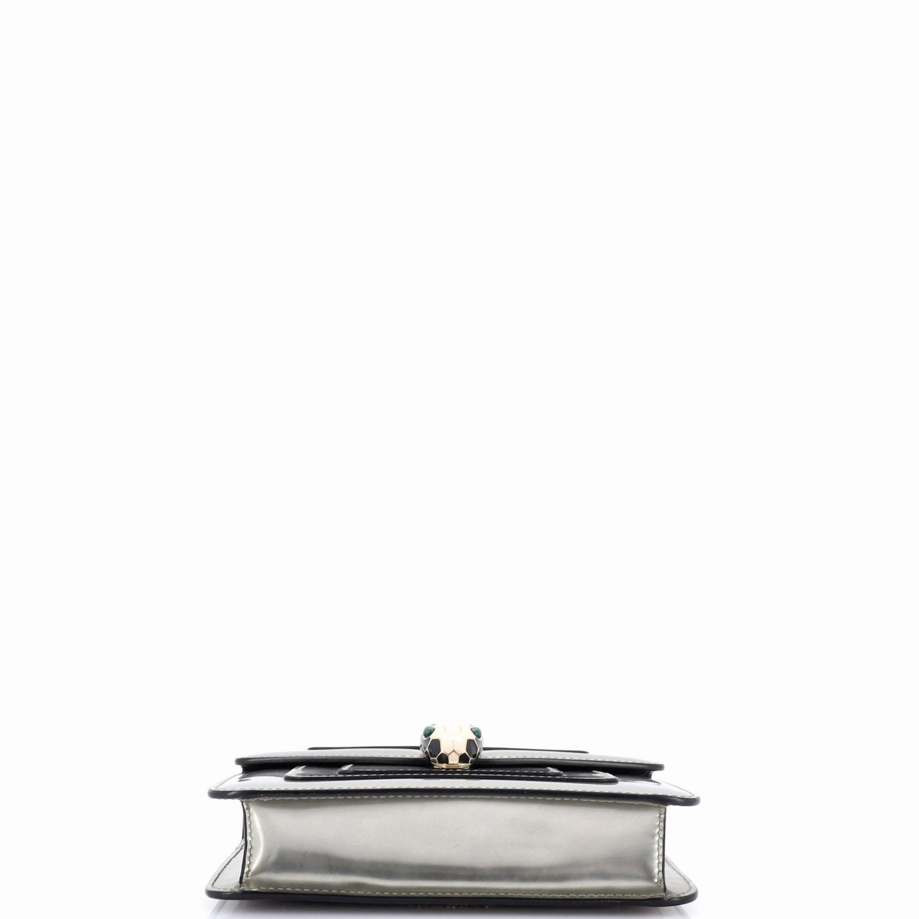 Serpenti Forever Square Shoulder Bag Metallic Leather Small