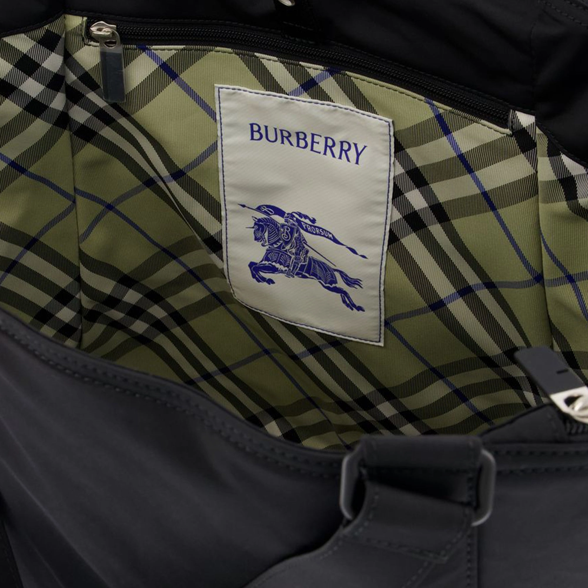 Shield Shopper Bag - Burberry - Nylon - Black