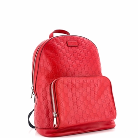 Signature Pocket Backpack Guccissima Leather Large