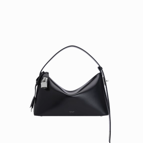 Silver Black Hobo Bag