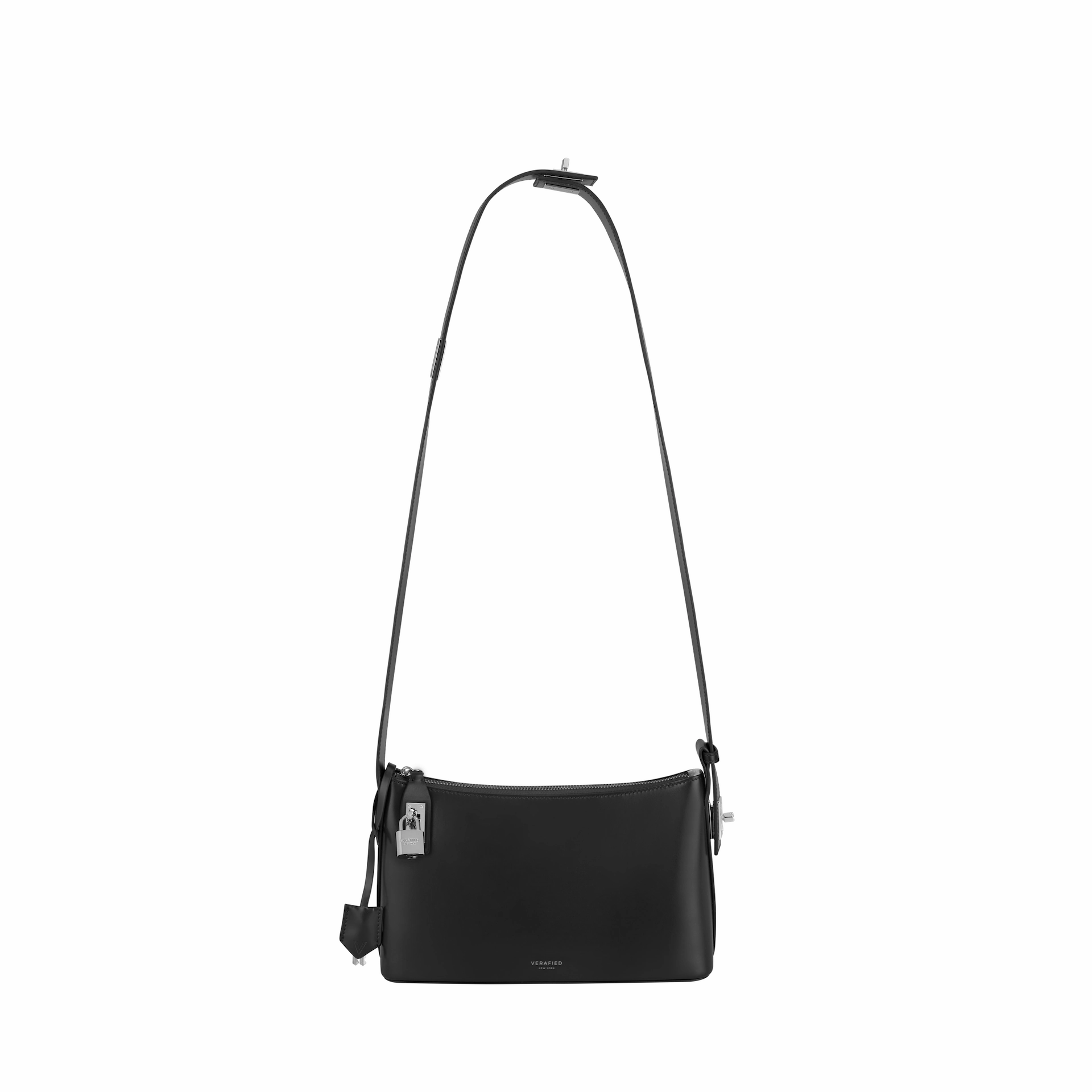 Silver Black Hobo Bag