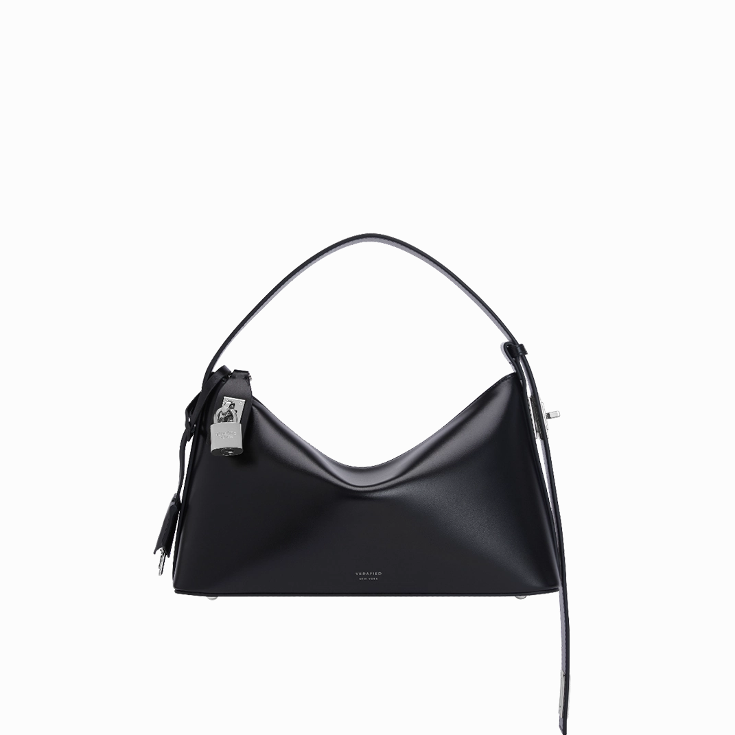 Silver Black Hobo Bag