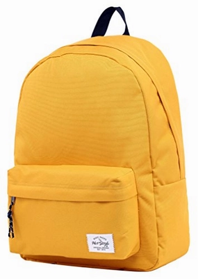 SIMPLAY Classic School Backpack Bookbag, 17"x12.5"x5", Goldenrod