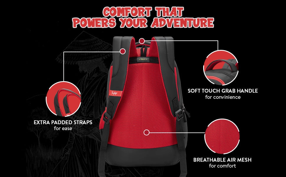 Skybags KYRO RC 02 SCBP WARRIOR RED BLACK