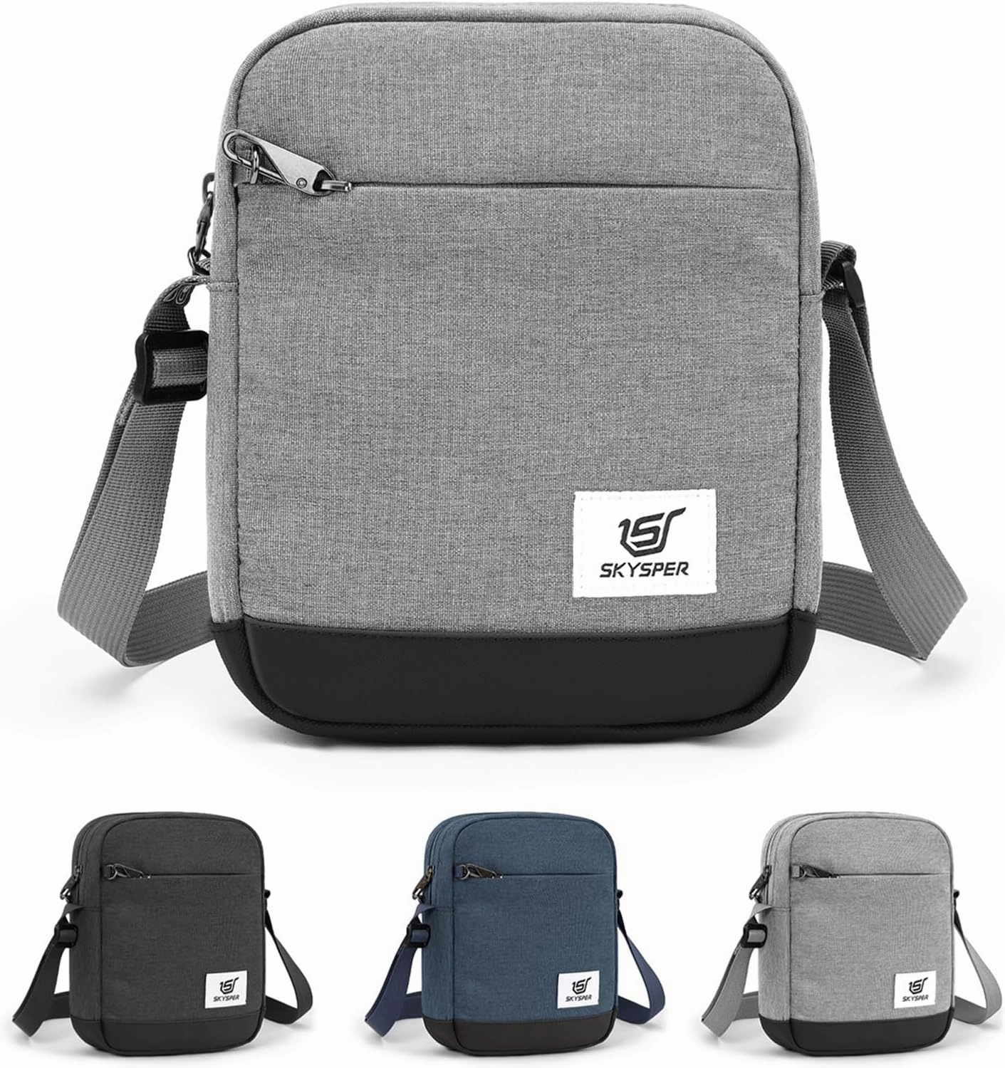 SKYSPER Messenger Bag for Men Women, Anti Theft Crossbody Bag Travel Purse Small Shoulder bag for Work Business Sports
