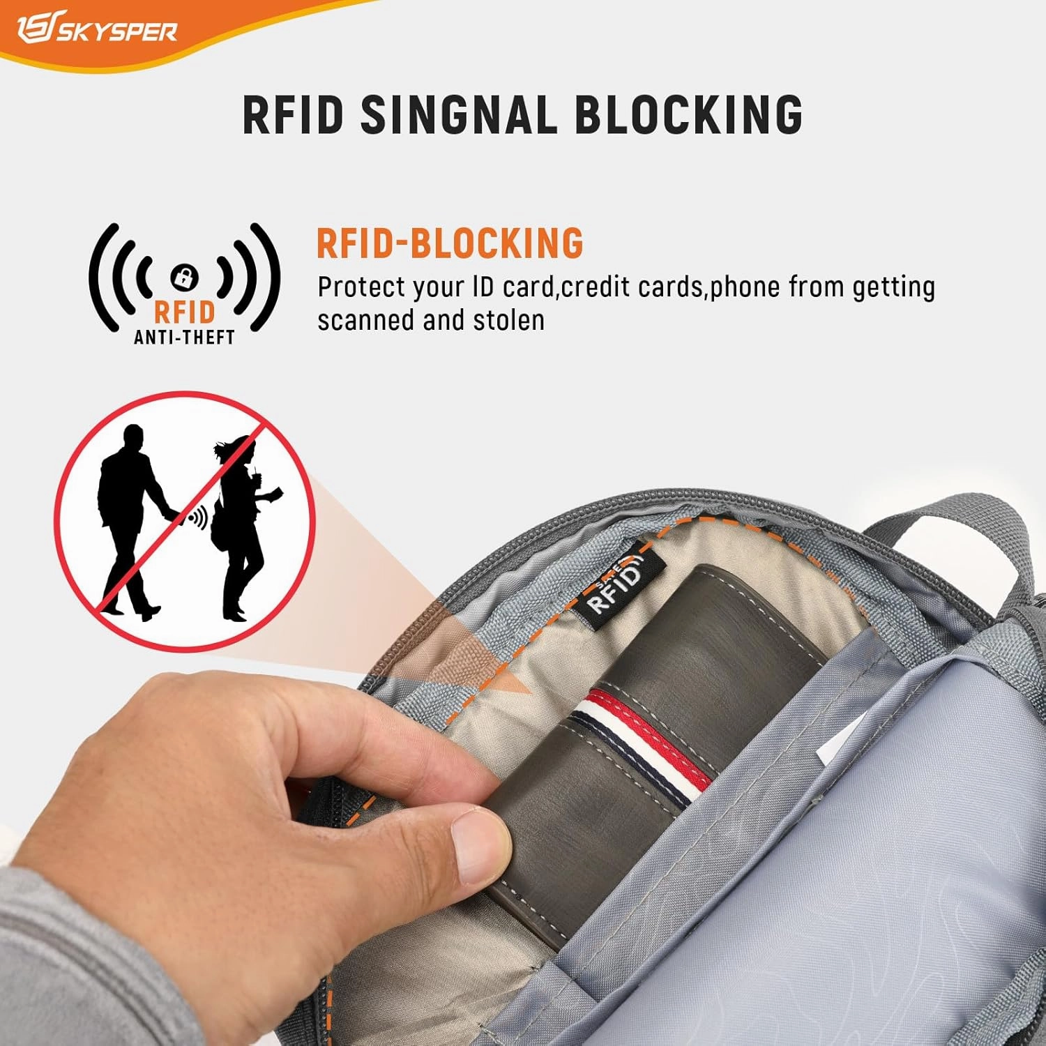 SKYSPER Messenger Bag for Men Women, Anti Theft Crossbody Bag Travel Purse Small Shoulder bag for Work Business Sports