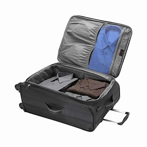 Skyway Luggage Mirage Superlight 2-Piece Set | 20" and 28" Expandable Spinners (Black - 20/28")