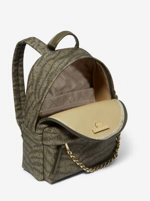 Slater Medium Animal Print Logo Backpack