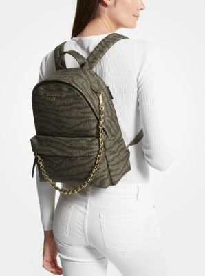 Slater Medium Animal Print Logo Backpack