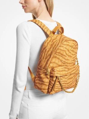 Slater Medium Animal Print Logo Backpack