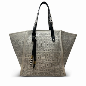 Slim Taunton Tote - Chalk Double Diamond Perf