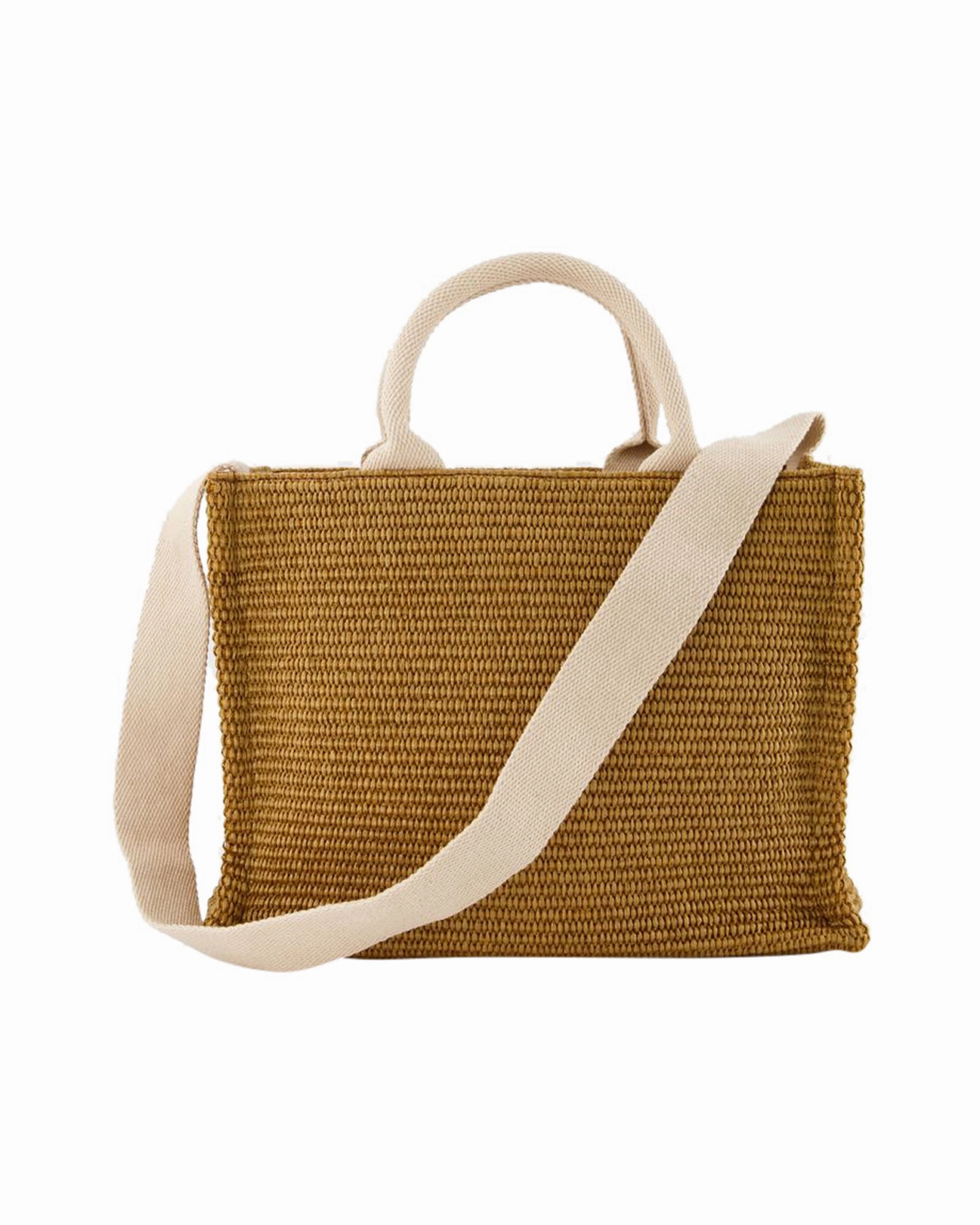 Small Basket Shopper Bag - Marni - Leather - Sienna/Natural