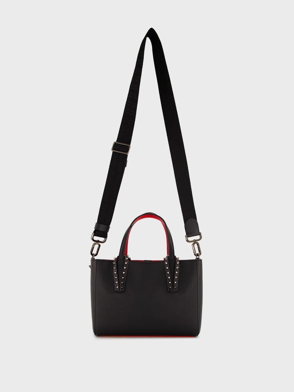 Small Black Cabata Tote Bag with Stud Detailing