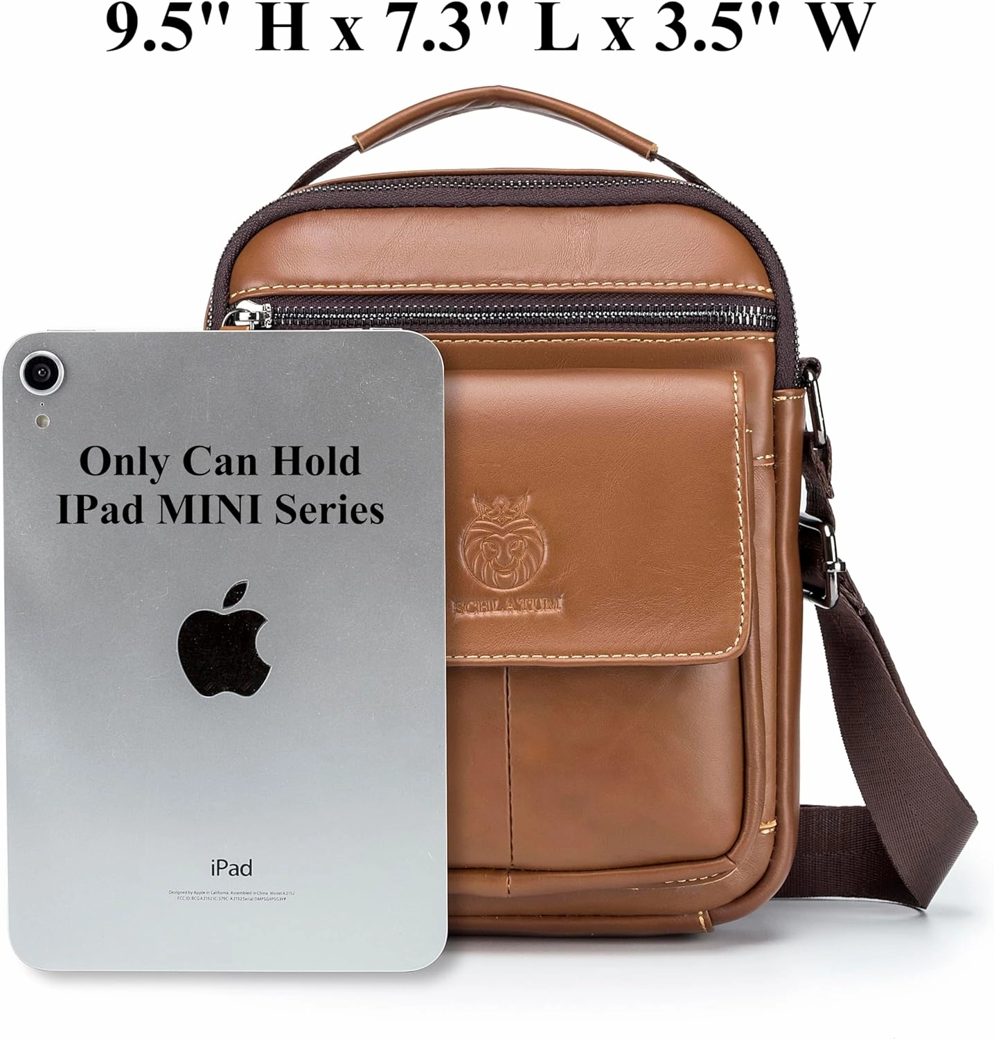 Small Leather Messenger Bag for Men, Man Bag Crossbody, Men's Shoulder Bags Leather Man Purse Handbag