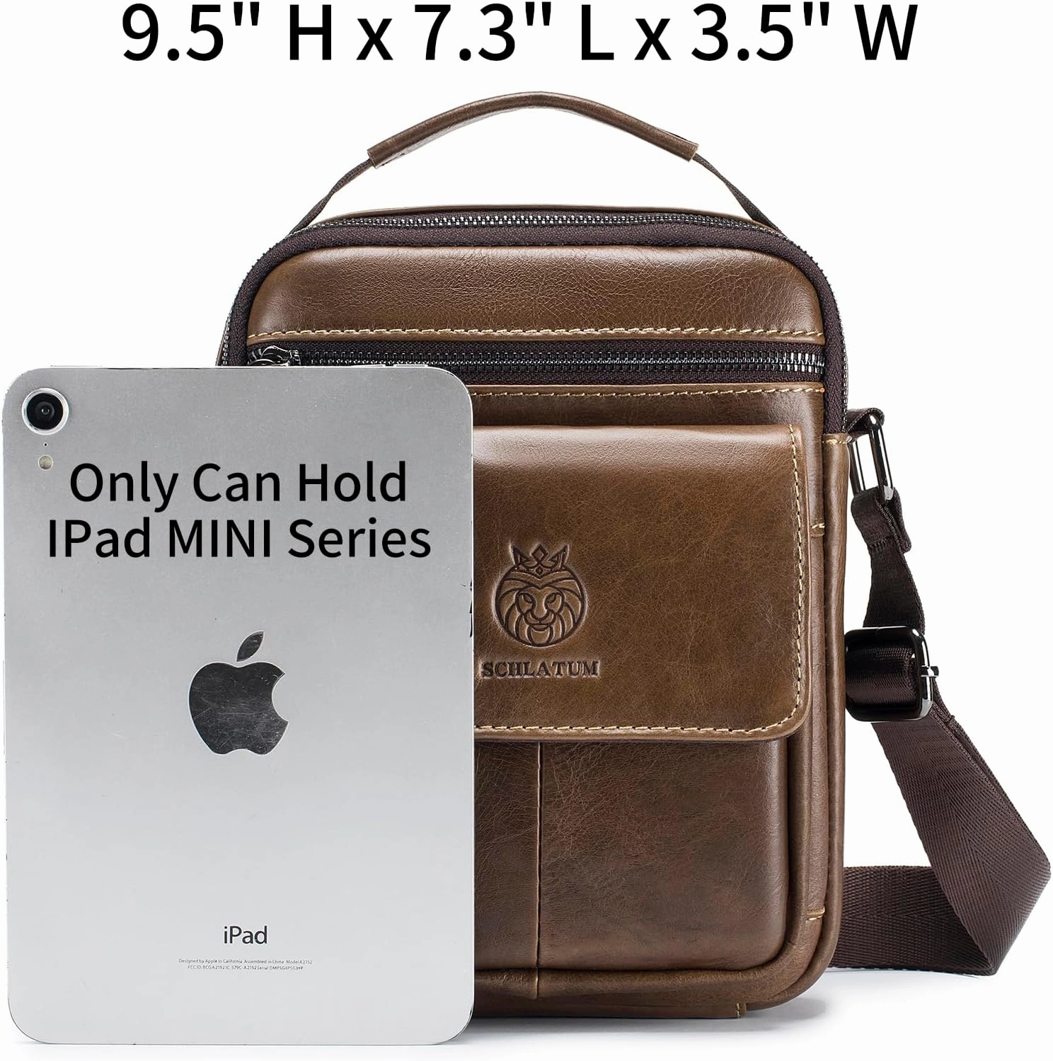 Small Leather Messenger Bag for Men, Man Bag Crossbody, Men's Shoulder Bags Leather Man Purse Handbag