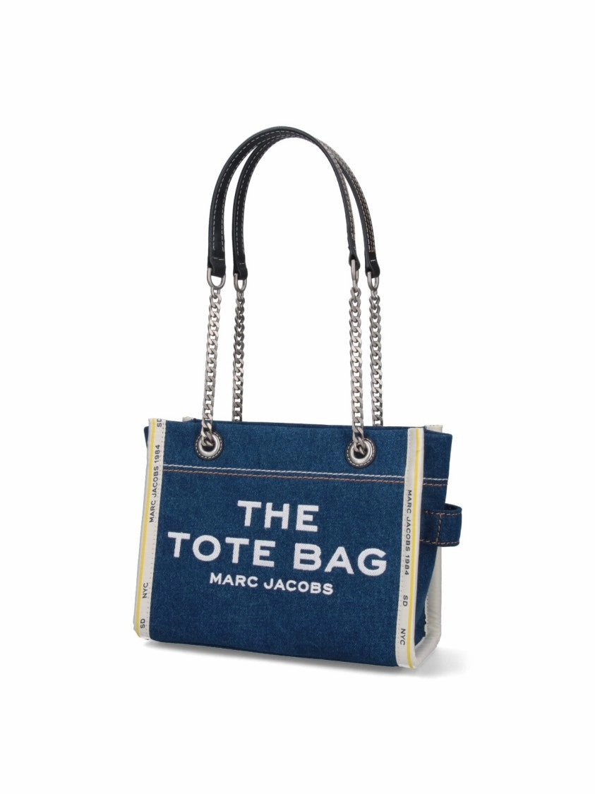 Small Tote Bag "The Denim Chain"  Blue