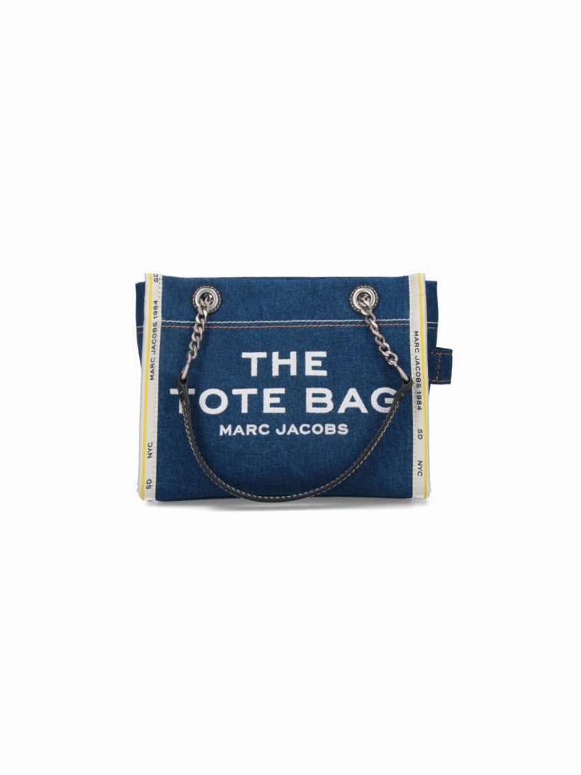 Small Tote Bag "The Denim Chain"  Blue