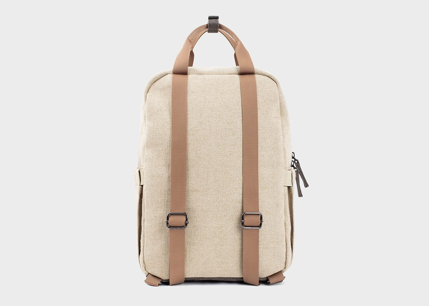 Small Vegan Hemp Backpack | Beige & Green