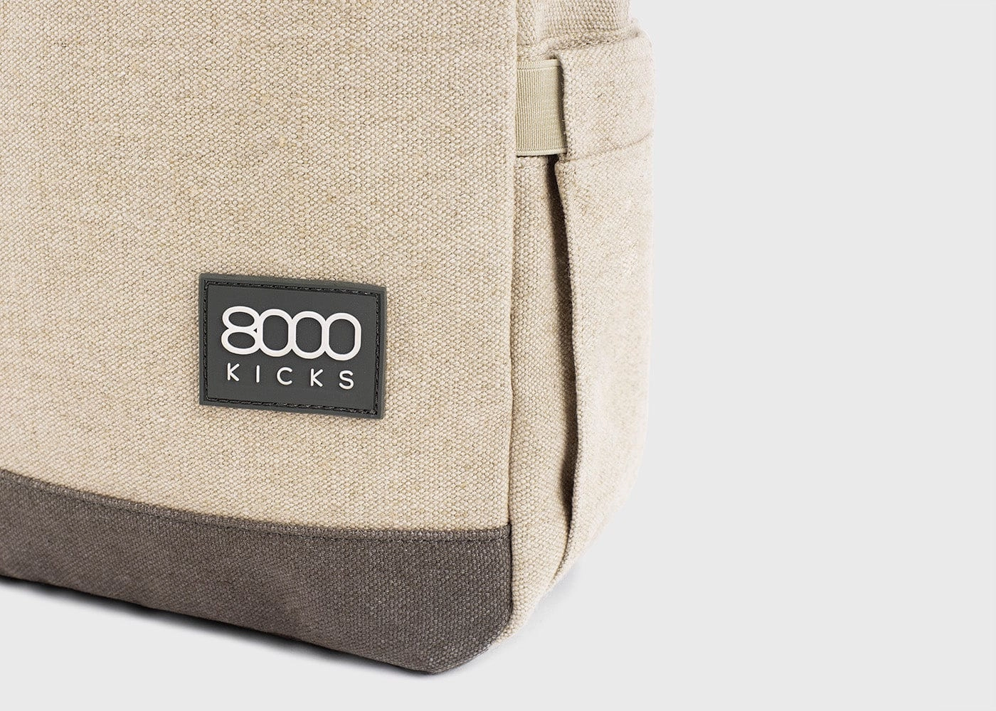 Small Vegan Hemp Backpack | Beige & Green