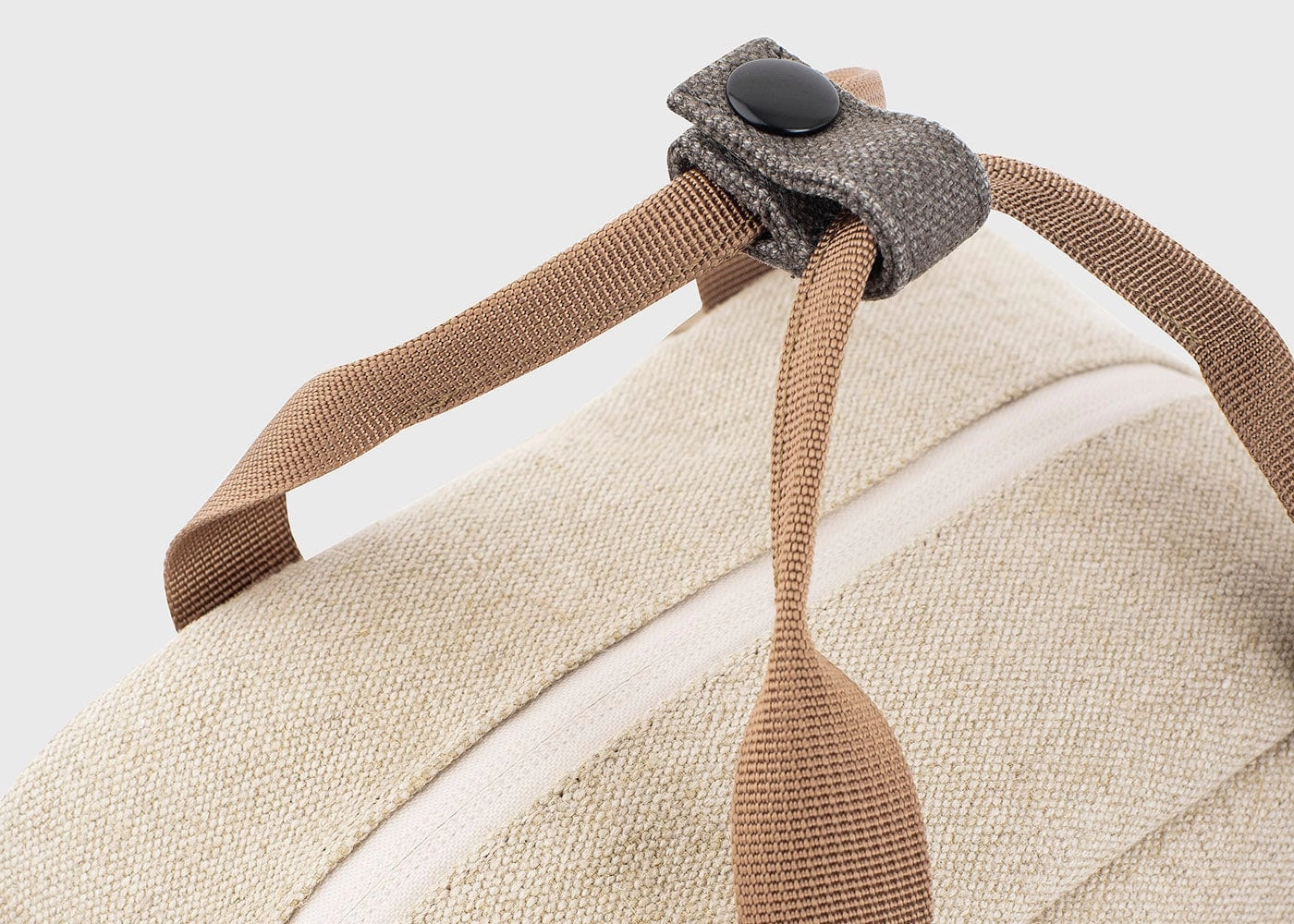 Small Vegan Hemp Backpack | Beige & Green