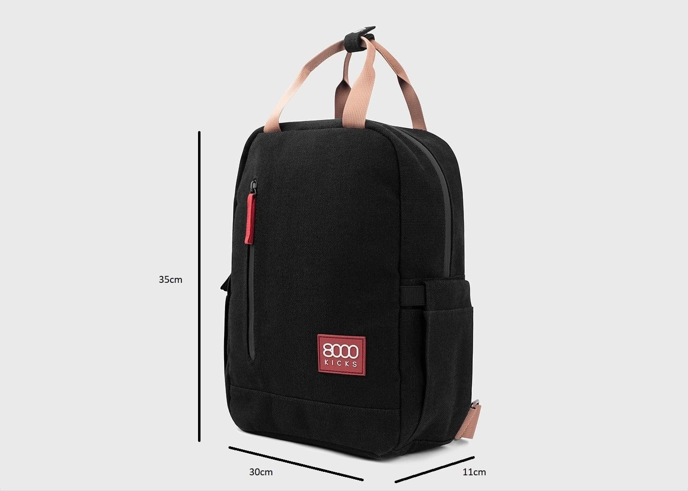Small Vegan Hemp Backpack | Black