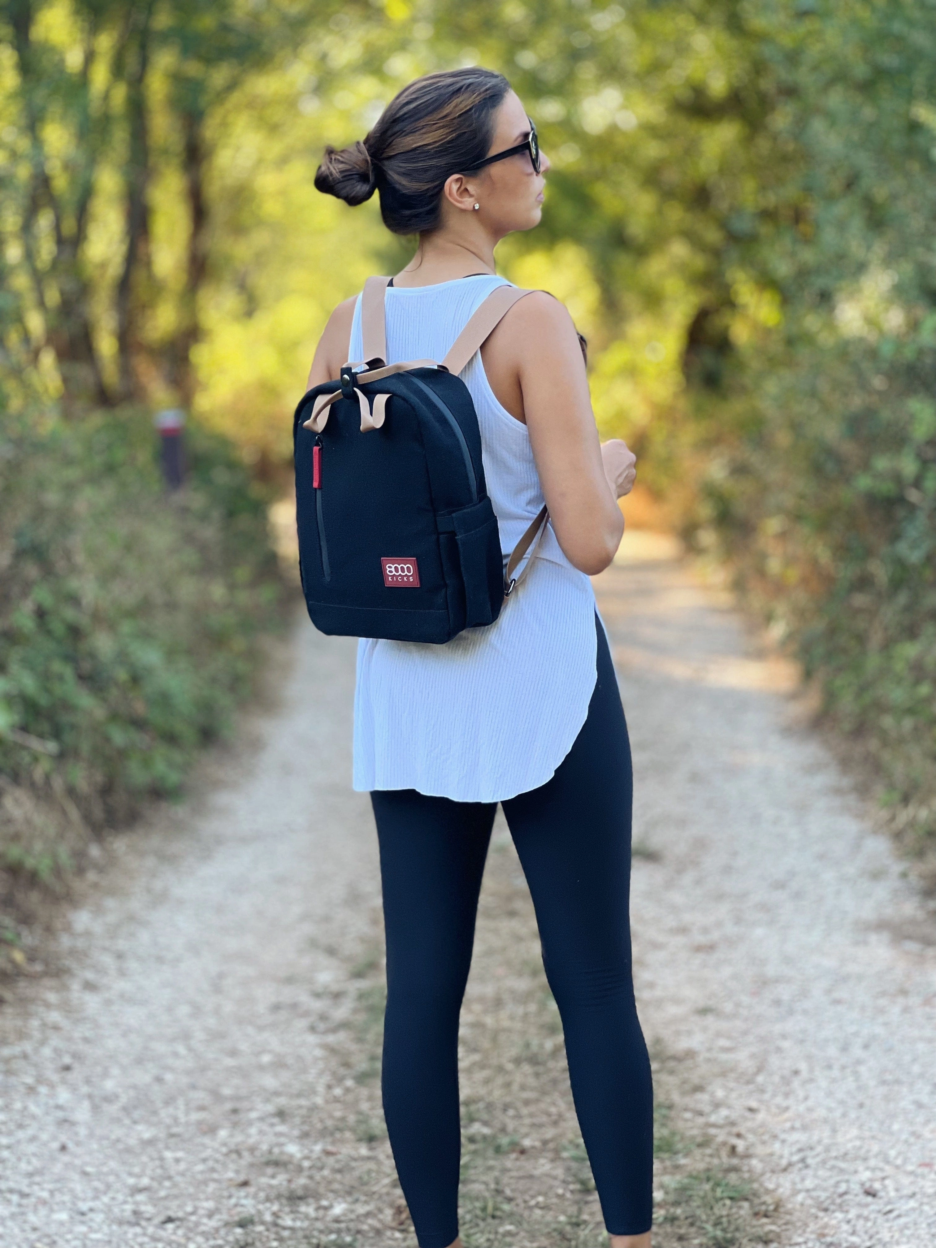 Small Vegan Hemp Backpack | Black