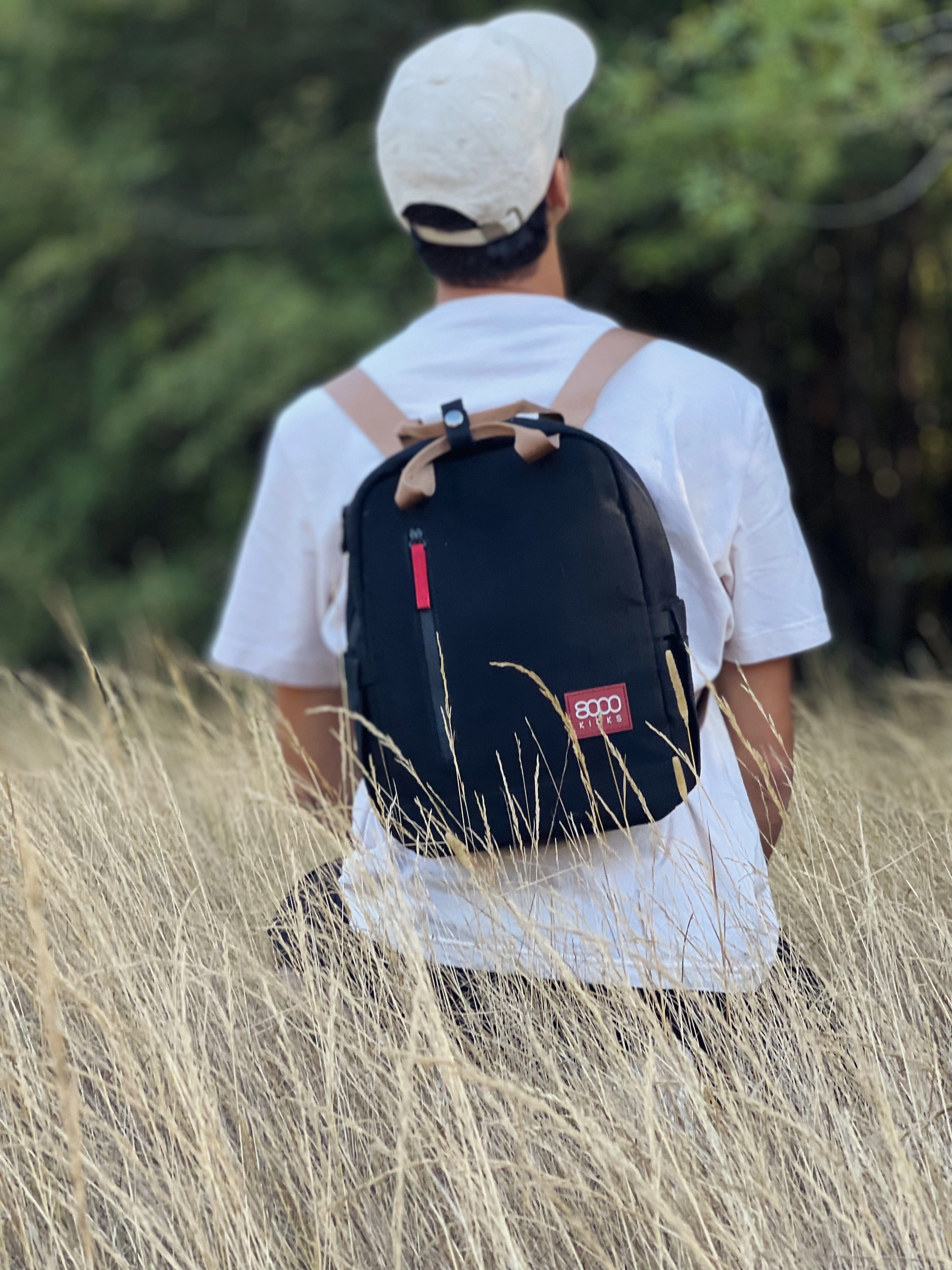Small Vegan Hemp Backpack | Black