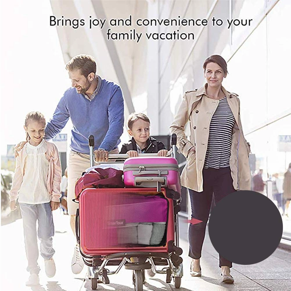 SmarTour packing cubes for travel - 4 Pieces luggage packing organizers with Shoe Bag (wine red 02)