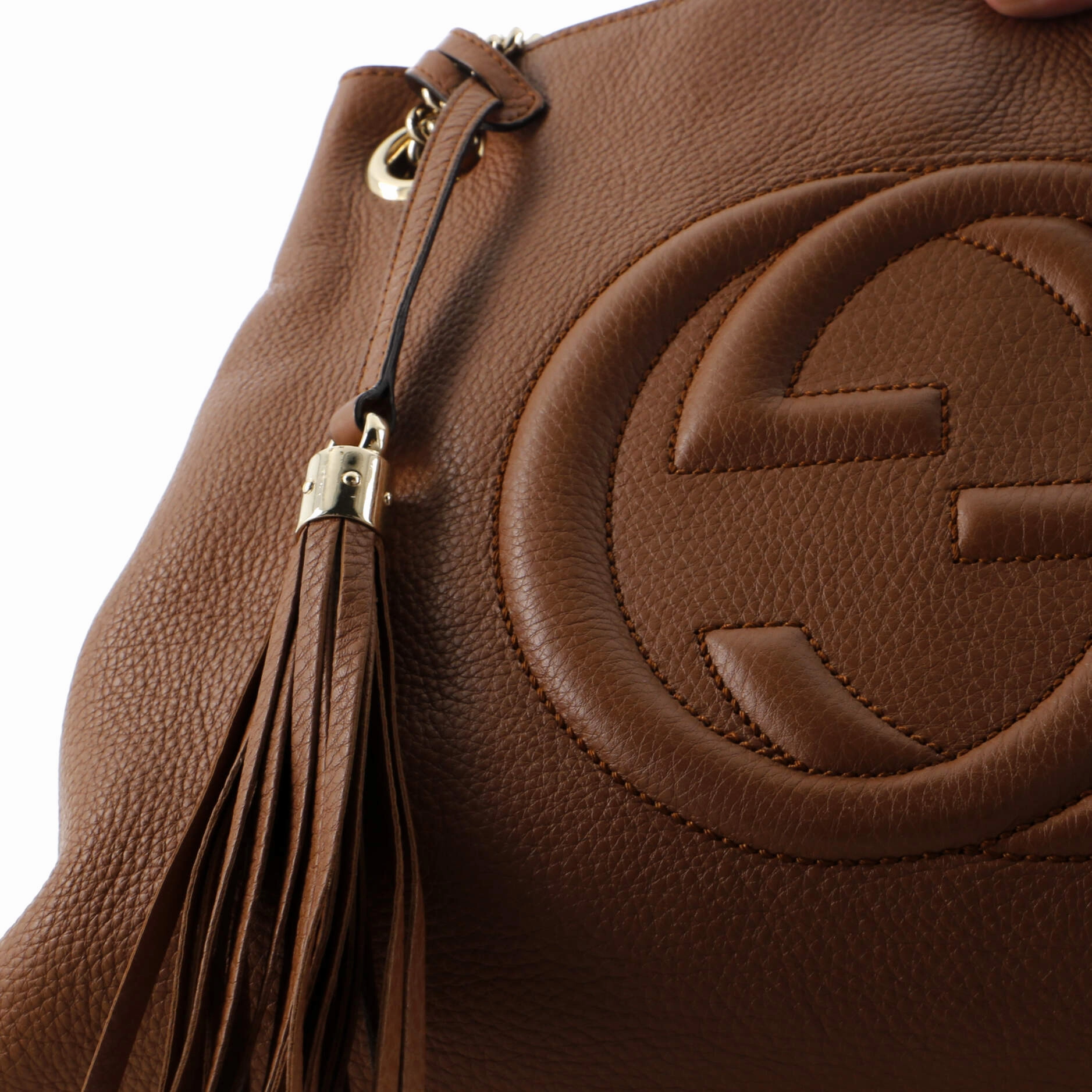 Soho Chain Strap Shoulder Bag Leather Medium